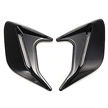 Black Universal Car Auto Decorative Air Scoop Flow Intake Hood Vent Bonnet Fender Mesh