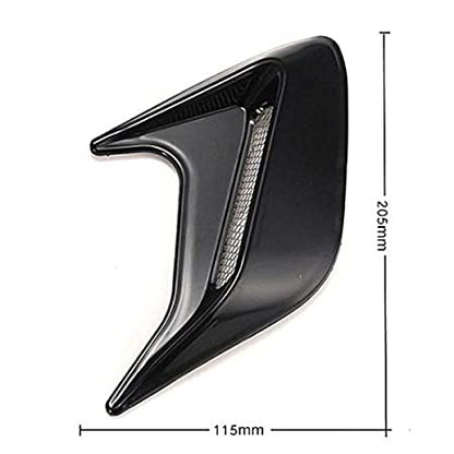 Black Universal Car Auto Decorative Air Scoop Flow Intake Hood Vent Bonnet Fender Mesh