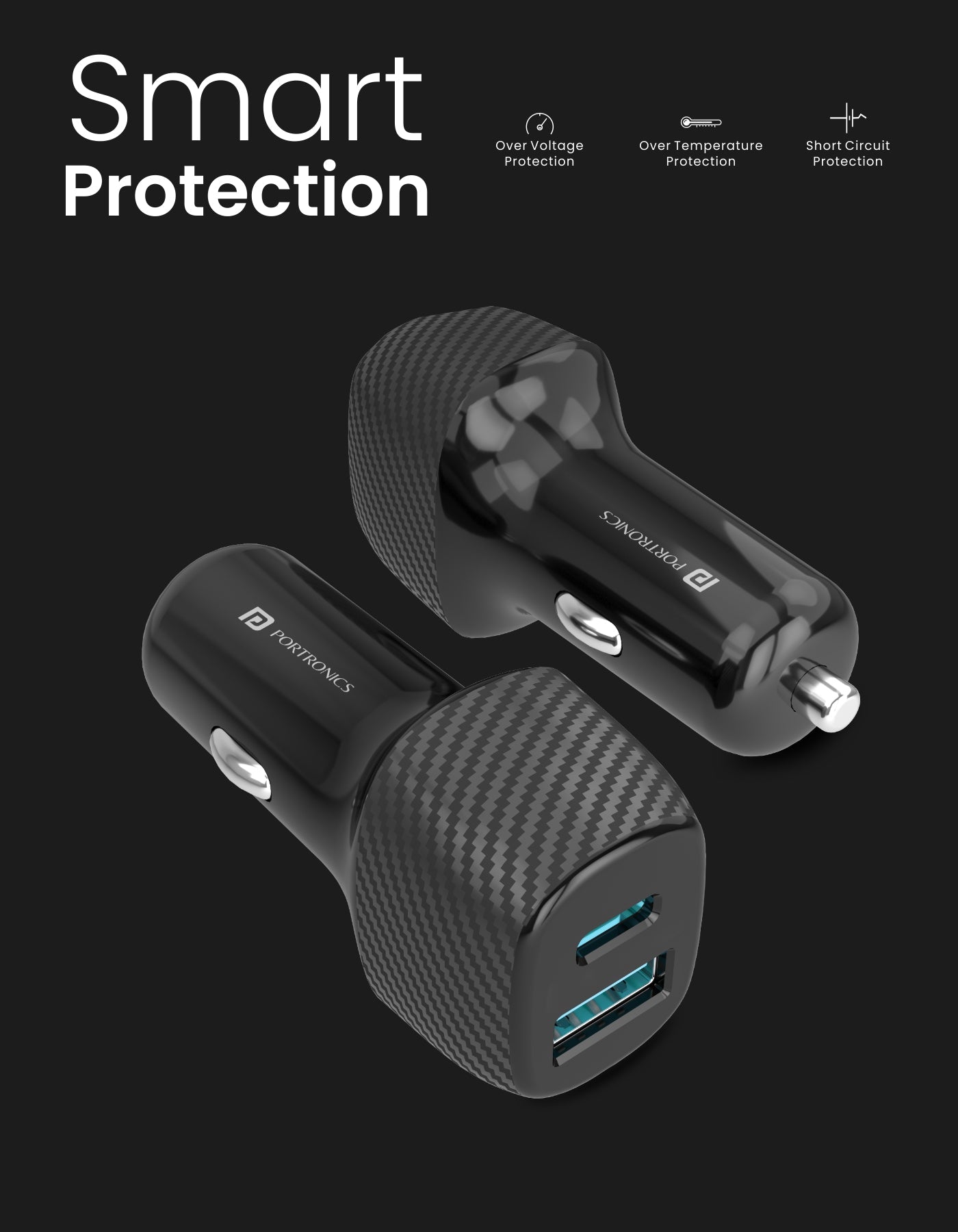 Car Power 6 Fast Car Charger with Dual Port