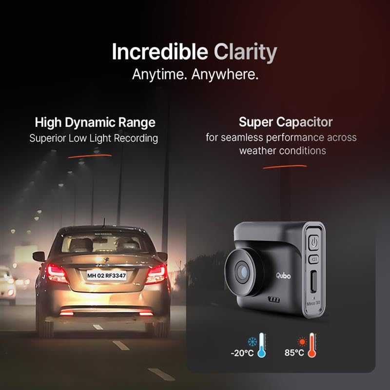 Car Dashcam Pro 2.7K | Dual Channel | Hero Group | NightPulse Vision | 5MP QHD+ Front (140°), 2MP FHD Rear