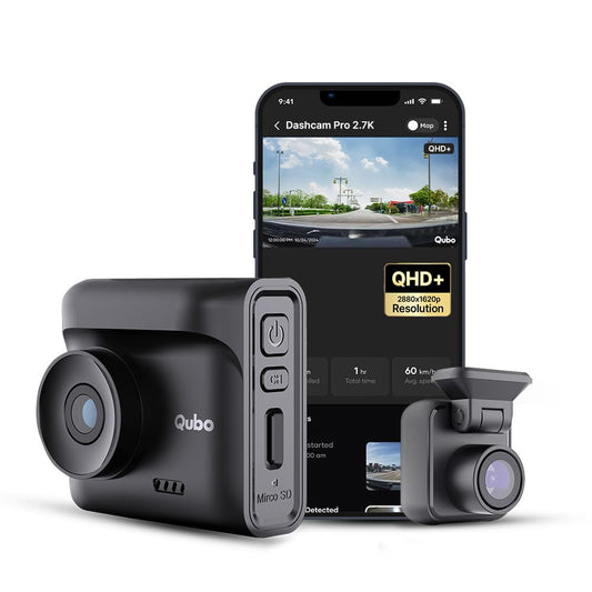 Car Dashcam Pro 2.7K | Dual Channel | Hero Group | NightPulse Vision | 5MP QHD+ Front (140°), 2MP FHD Rear