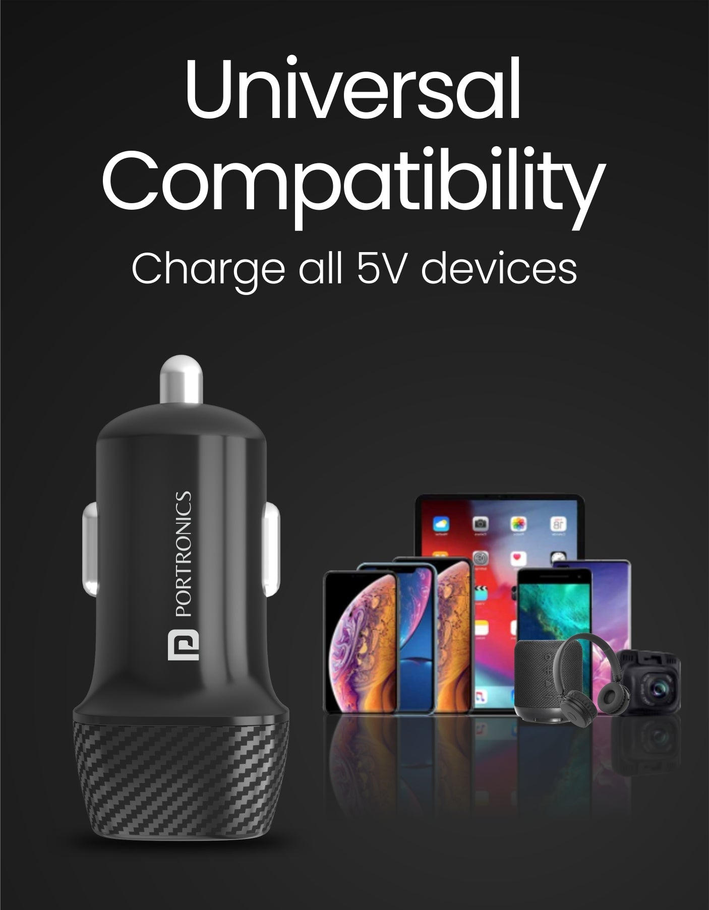Car Power 6 Fast Car Charger with Dual Port