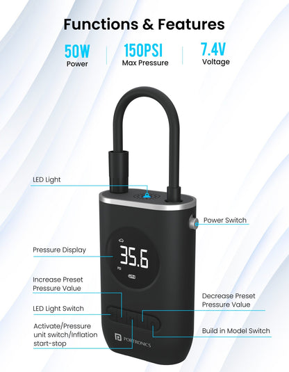 Vayu - Tyre Inflator - Portronics