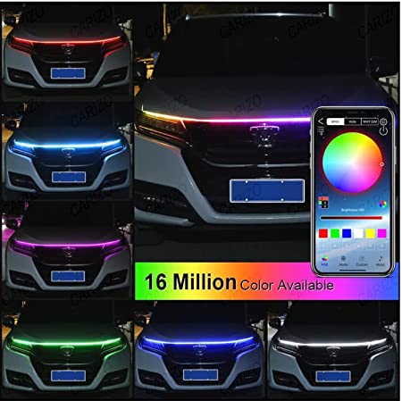 RGB LED Hood Strip Lights for Car