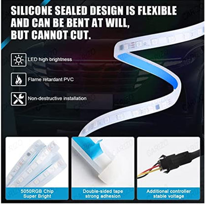 RGB LED Hood Strip Lights for Car