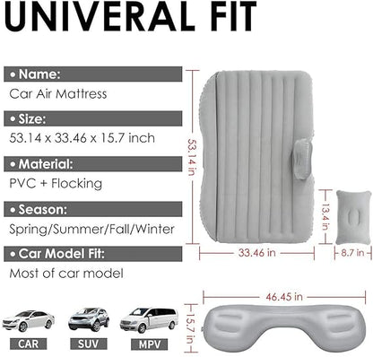 Premium Car Inflatable Bed with Pump & 2 Air Pillow