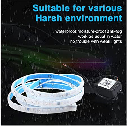 RGB LED Hood Strip Lights for Car