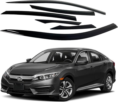 Honda Civic Door Visor - Black Finish