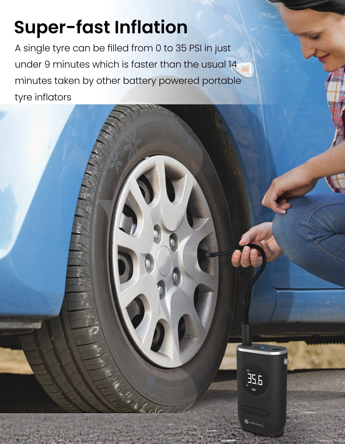 Vayu - Tyre Inflator - Portronics