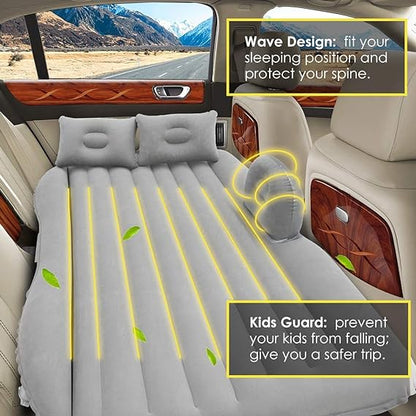 Premium Car Inflatable Bed with Pump & 2 Air Pillow