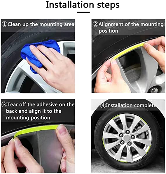 Reflective Wheel Rim Waning Safety Sticker Decal for Car