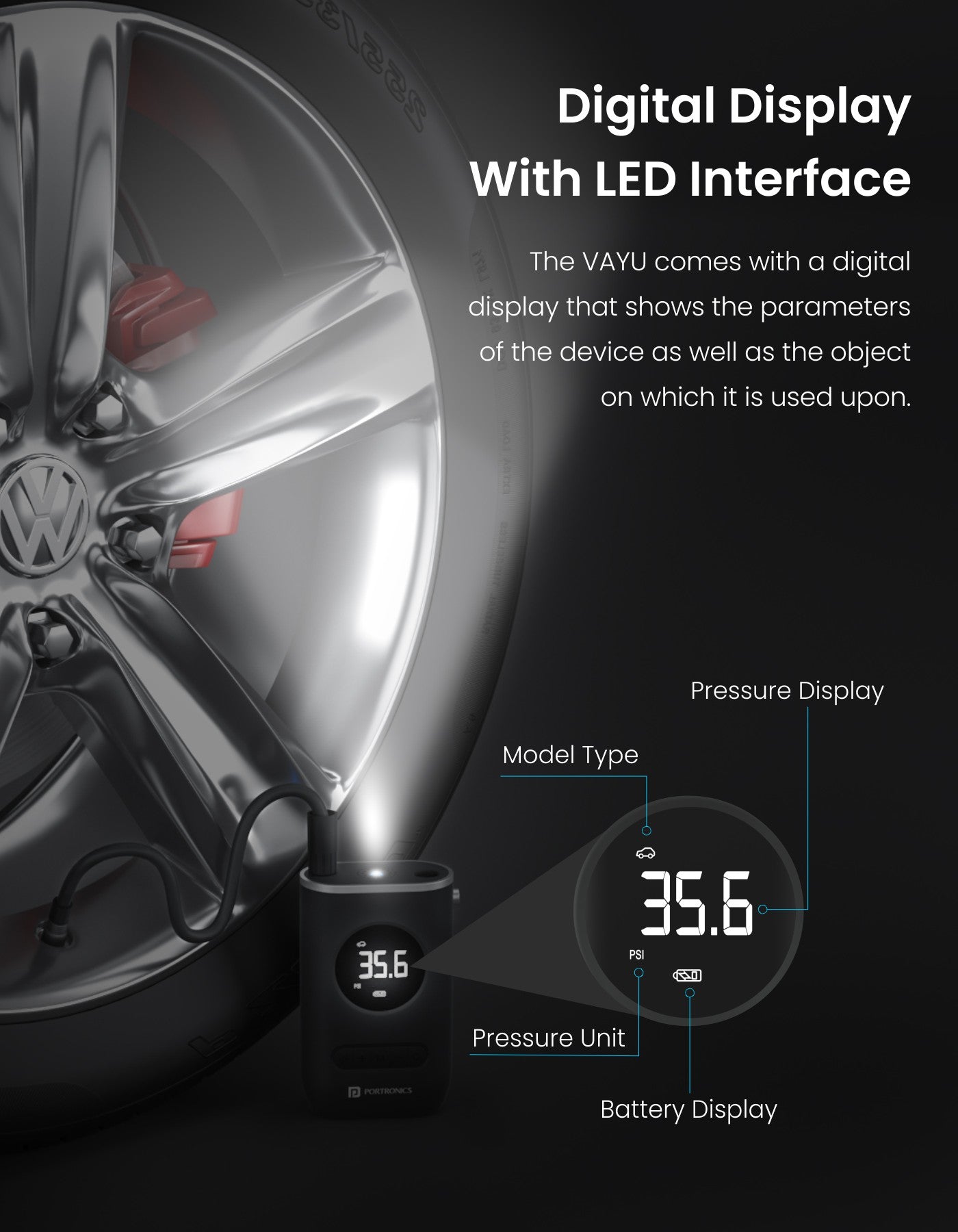Vayu - Tyre Inflator - Portronics