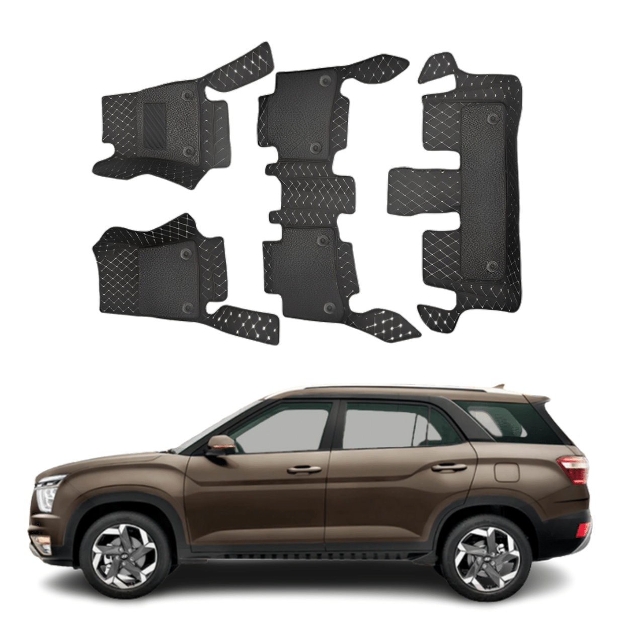 7D Car Floor Mats For Hyundai Alcazar
