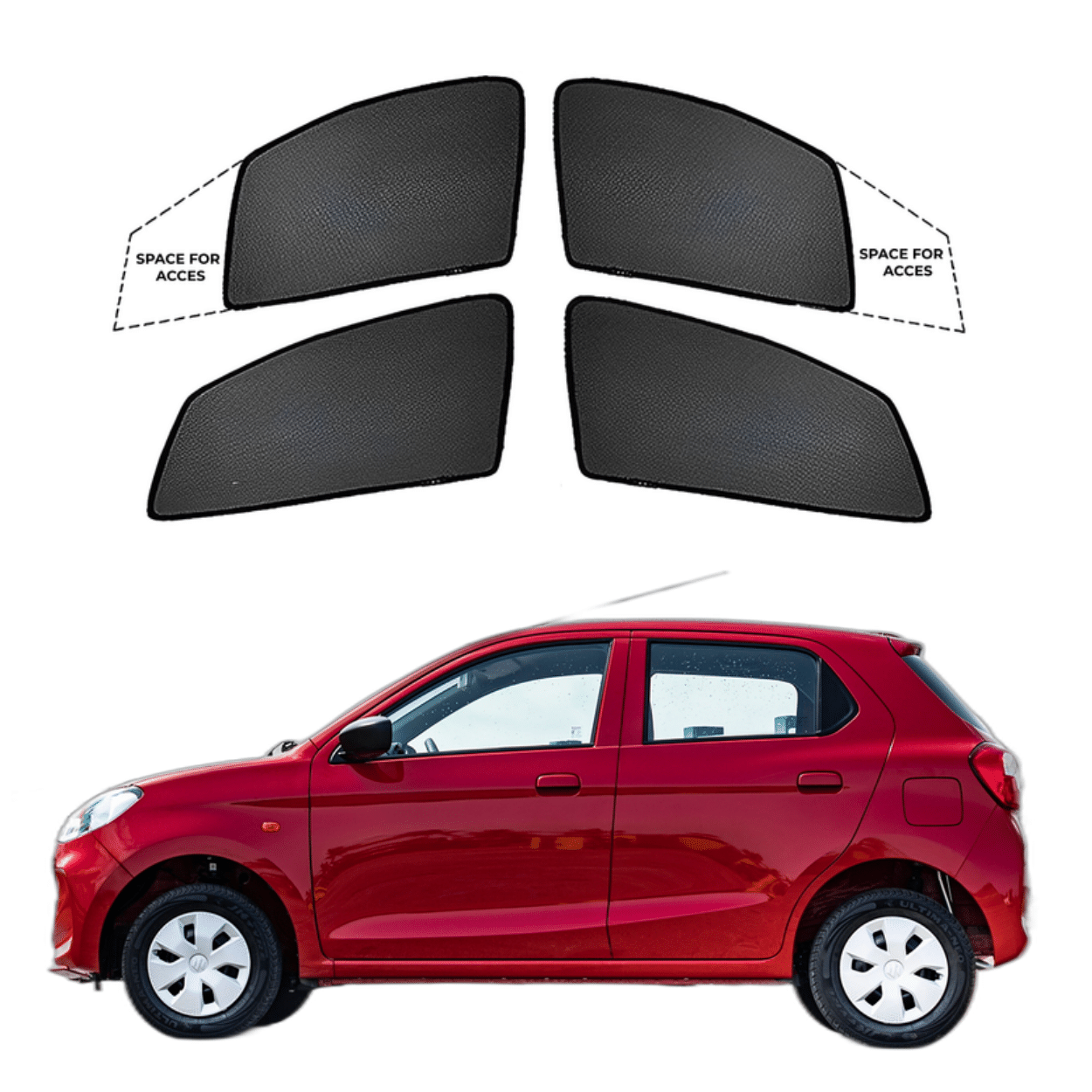 Black Sun Shade window for Maruti Suzuki Alto k10