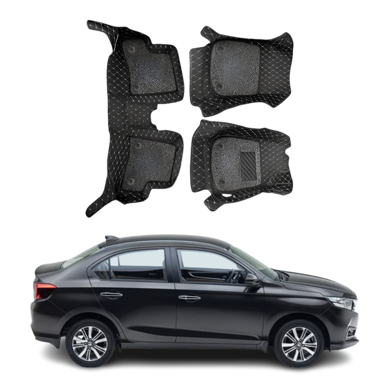 7D Car Floor Mats For Honda Amaze