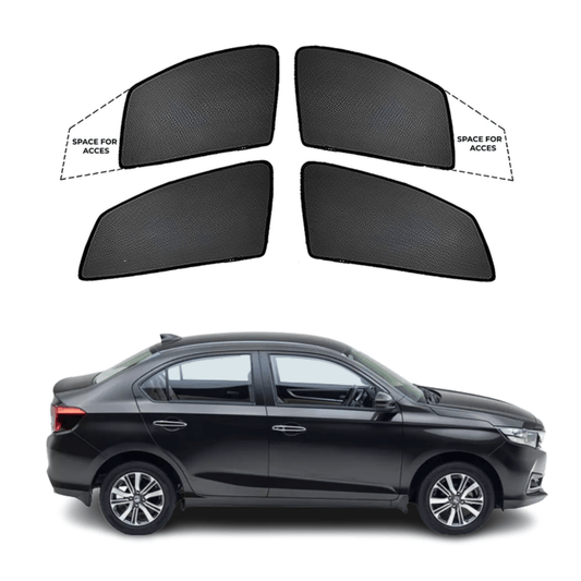 Black finish Sun shade window for Honda Amaze