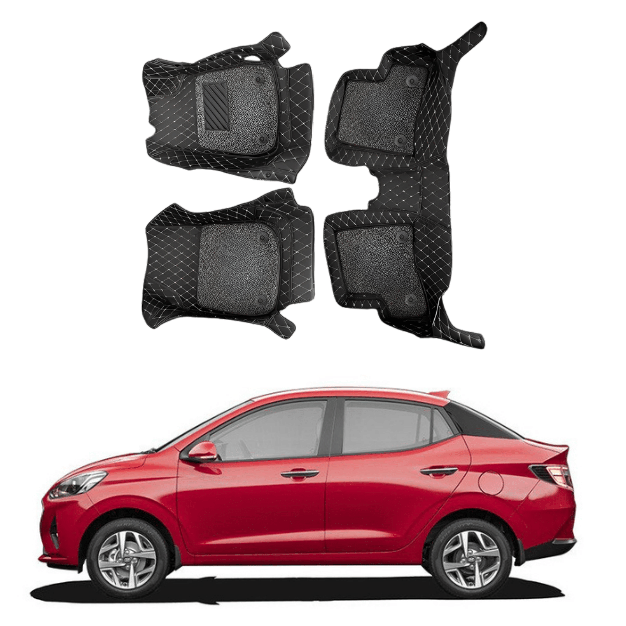 7D Car Floor Mats For Hyundai Aura