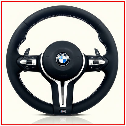 BMW steering wheel Alcantara with logo on a white background