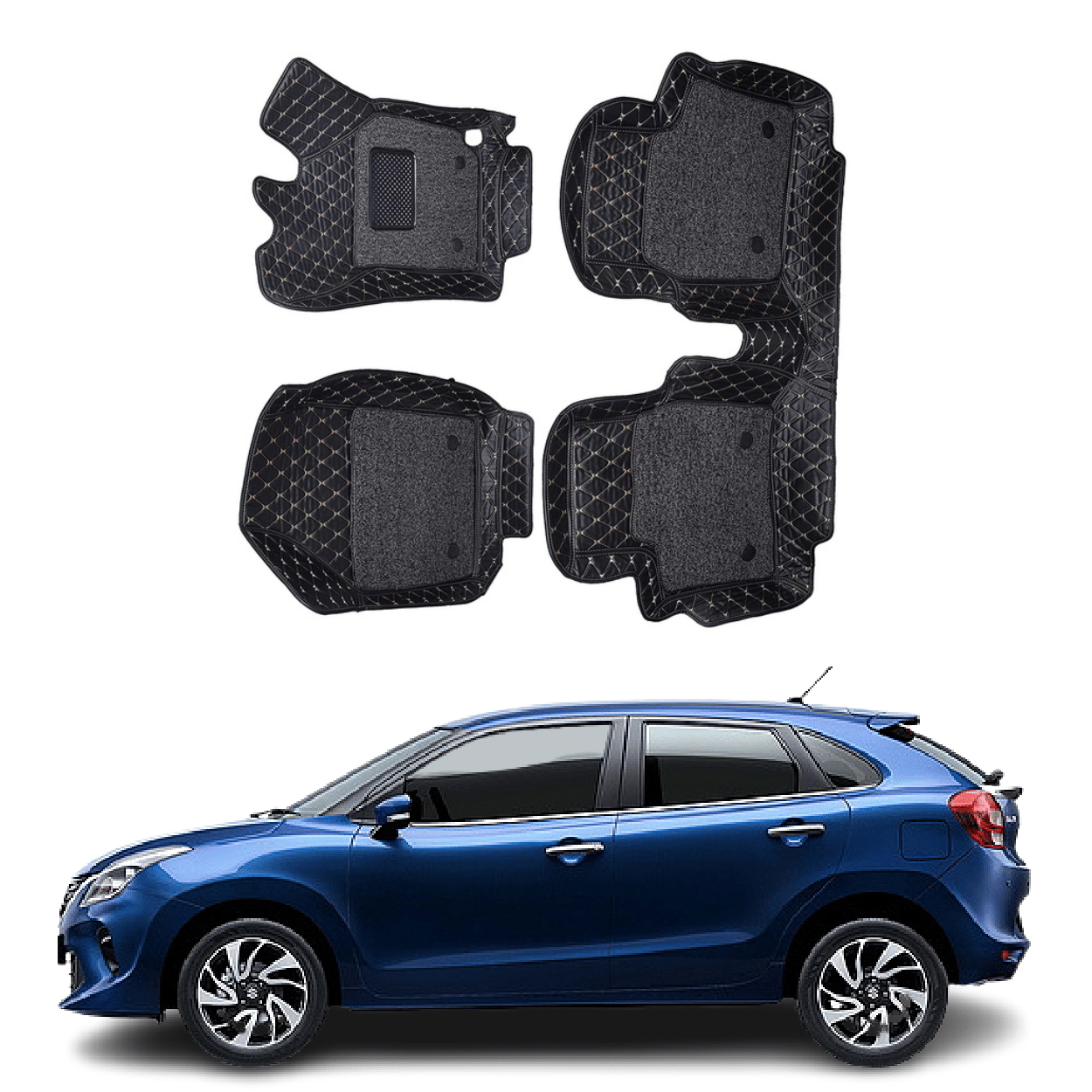 7D car floor mats for Maruti Suzuki Baleno New