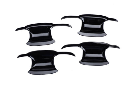 Set of 4 black catch covers for Creta 2020, displayed on a white background. 
