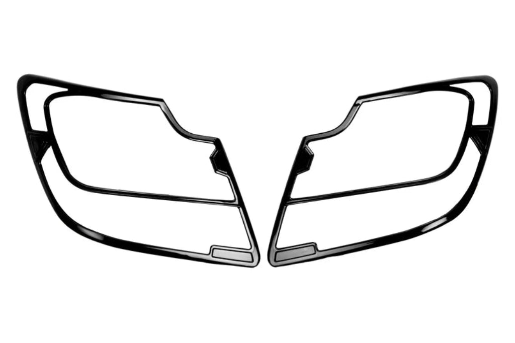 Set of 2 Black Taillight cover for Dzire, displayed on white background.