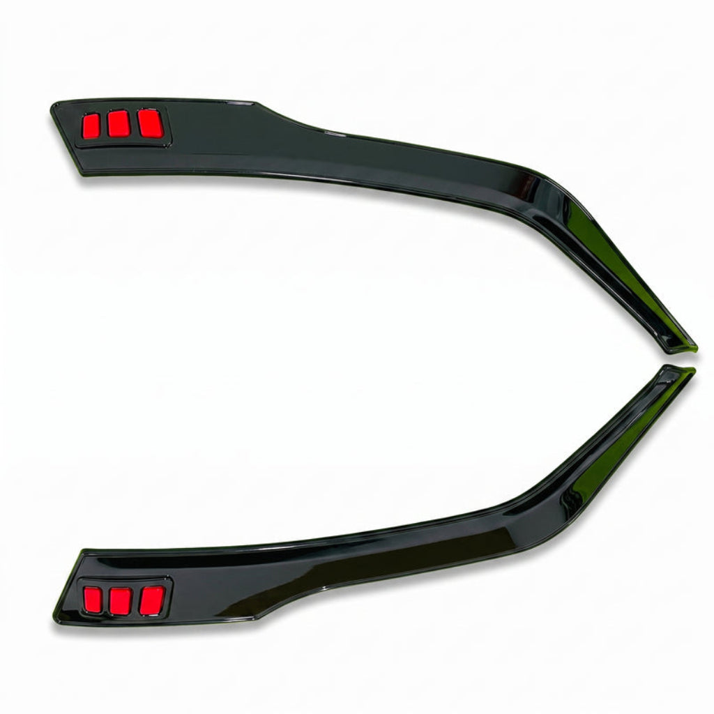 Set of 2 black headlight covers for Punch, displayed on a white background. 