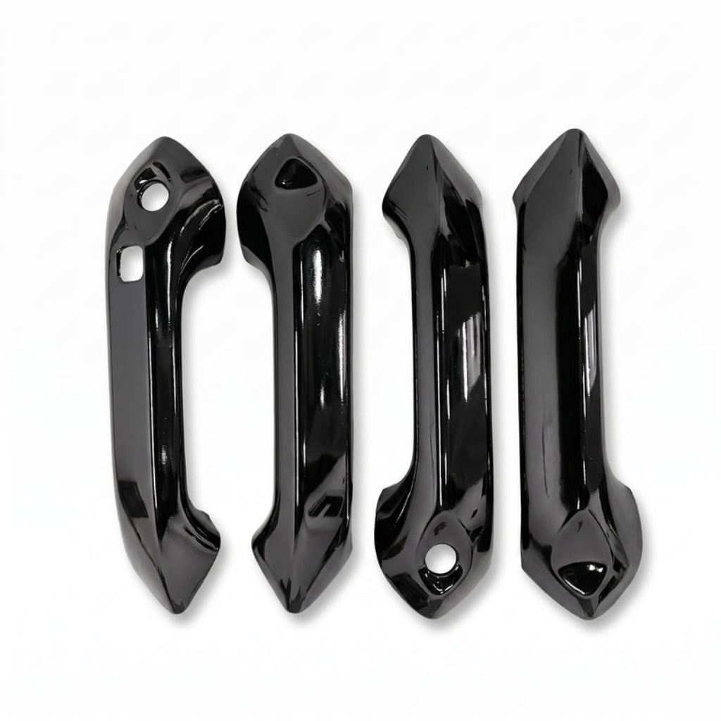 Set of 4 black door handle covers for Punch, displayed on a white background. 