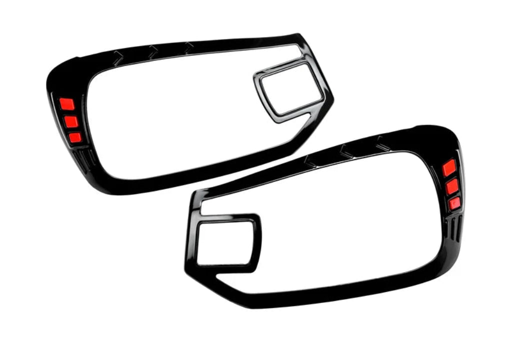 Set of 2 pcs headlight covers for spresso placed on a white background.