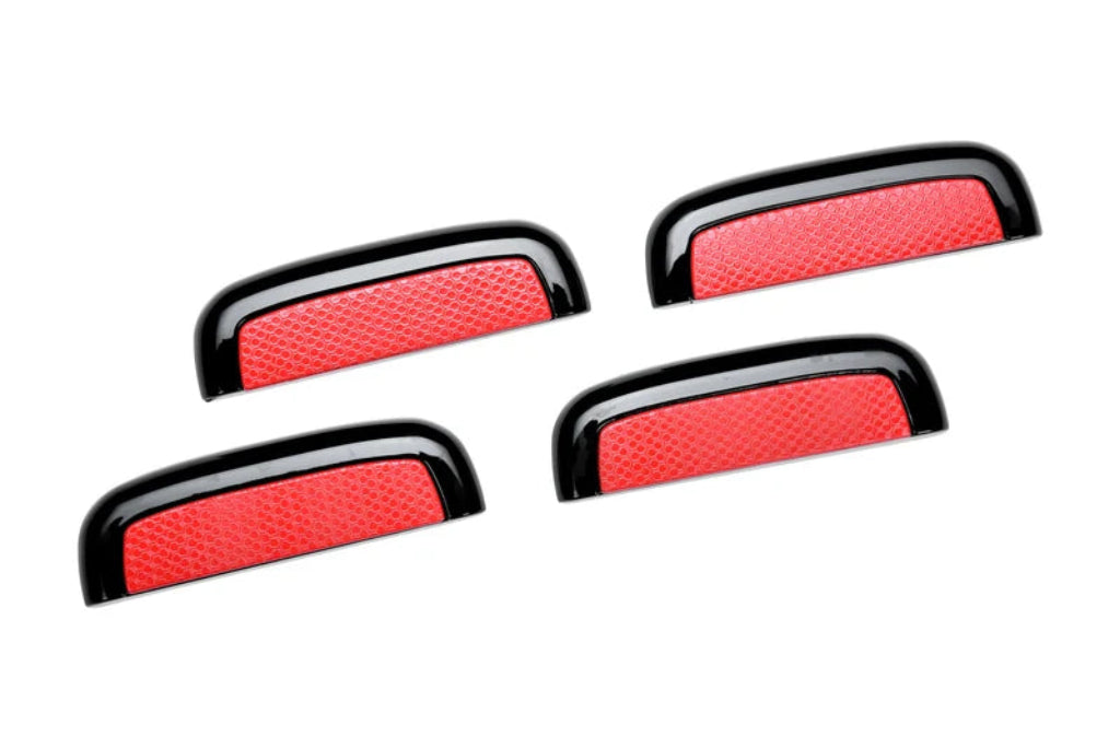Set of 4 plc Hybrid black door handle cover for Spresso, displayed on a white background. 