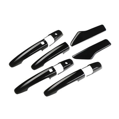 Black door handle covers for swift placed on a white background. 