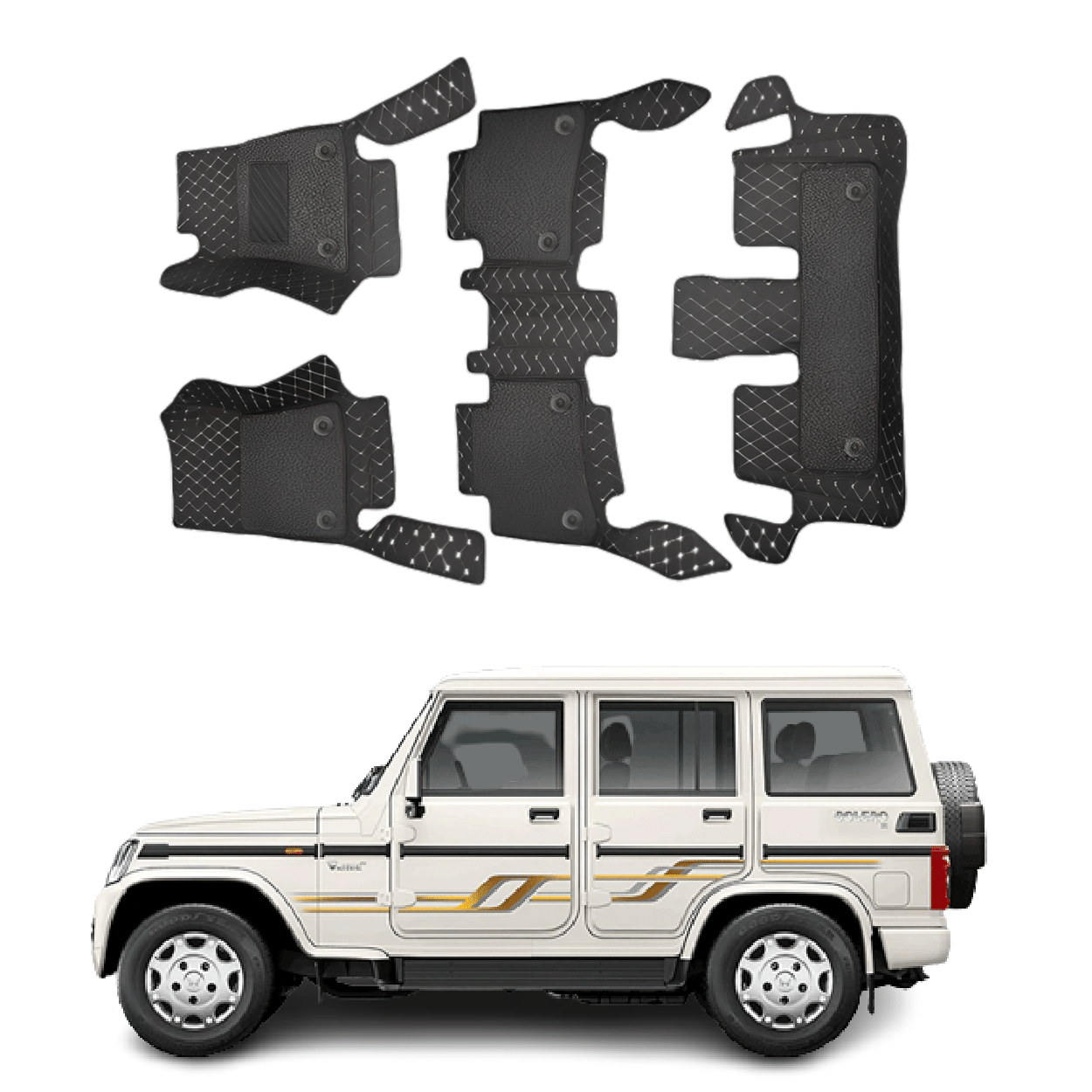 7D Car Floor Mats For Mahindra Bolero