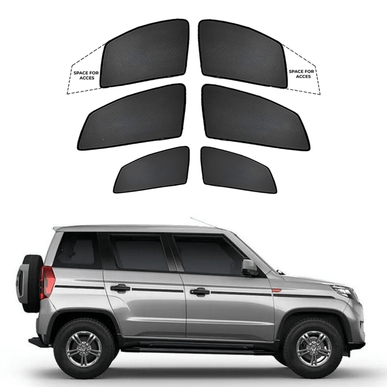 Black Sun shade window for Mahindra Bolero Neo