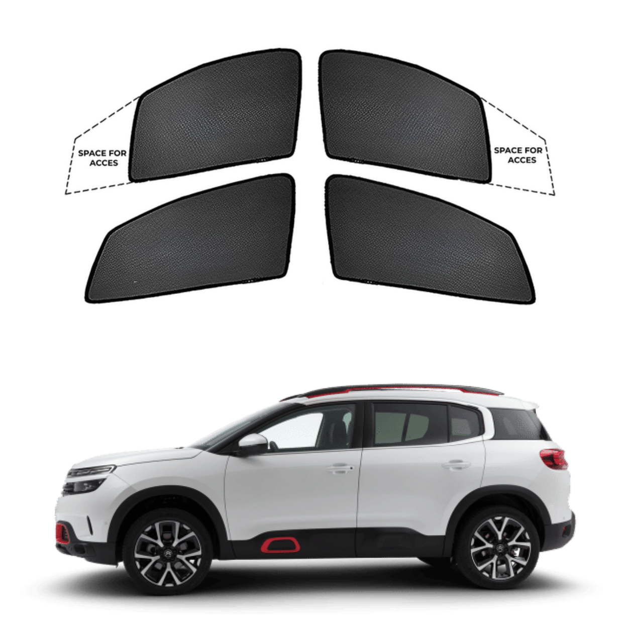 Black Sun shade window for Citroen C5 Aircross