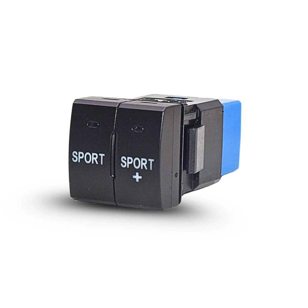Black and blue switch labeled 'SPORT' on a white background