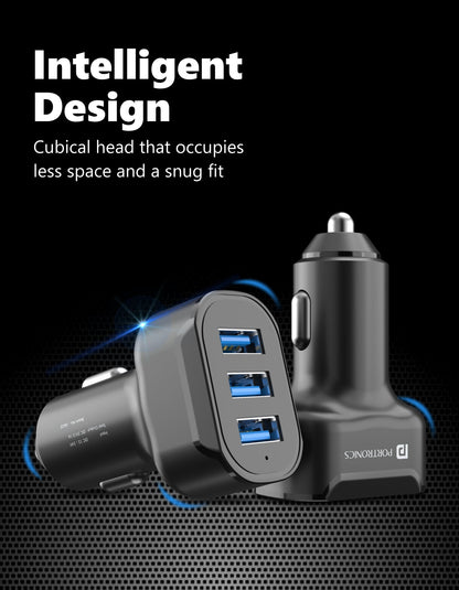 Car Power 11 Fast Car Charger with Triple Port