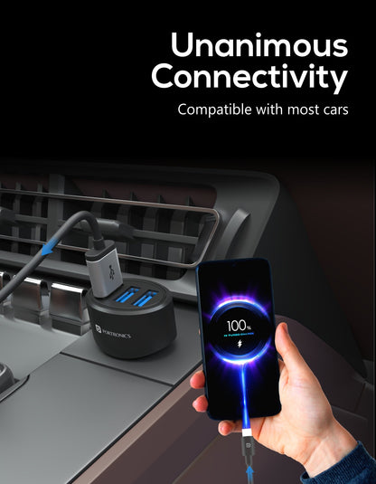 Car Power 12 Fast Car Charger with Triple Port