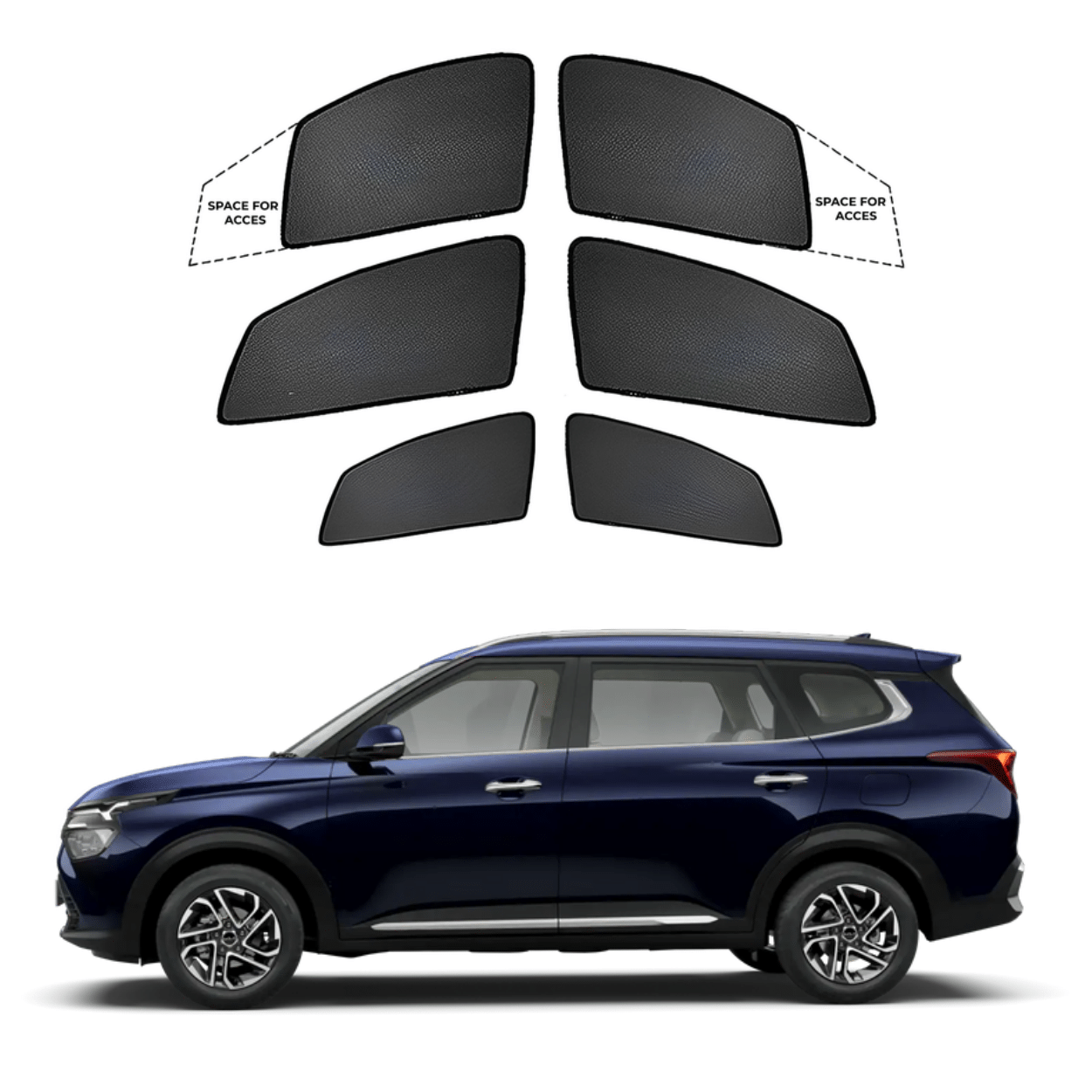 Black Sun shade window for KIA Carens