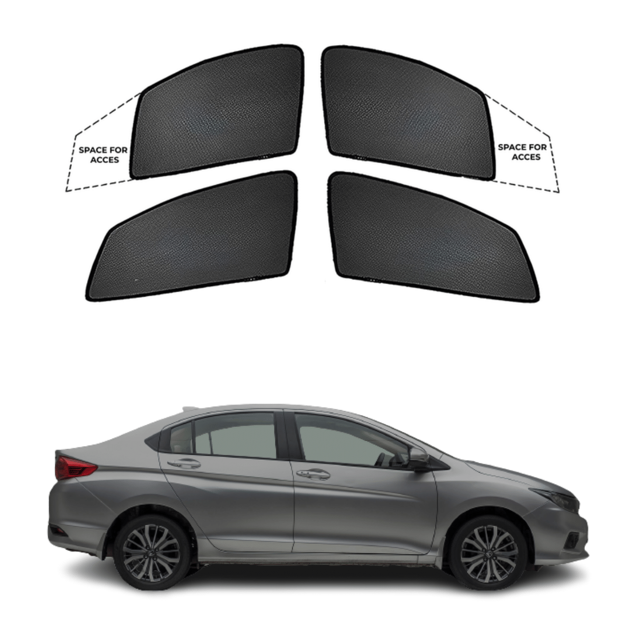 Black Sun shade window for Honda City 4th Gen
