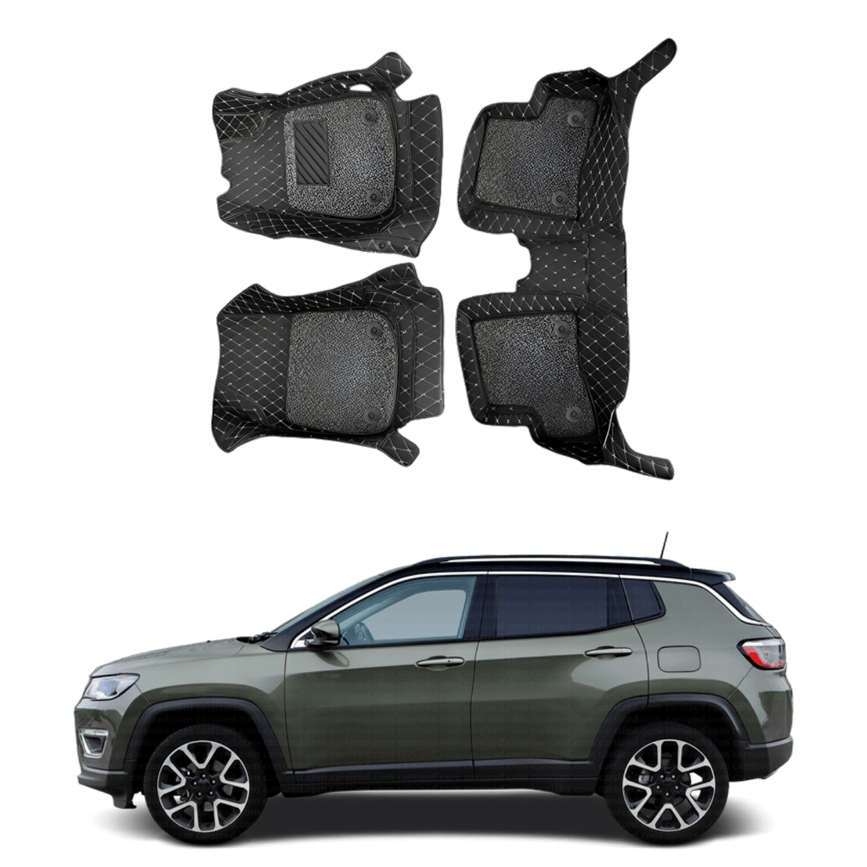 7D Car Floor Mats For Jeep Comapass