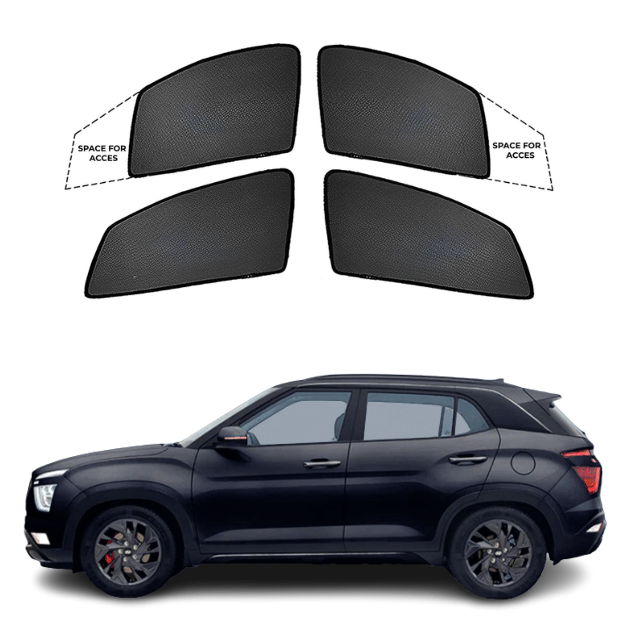 Car Window Fix Black Sunshades For Hyundai Creta