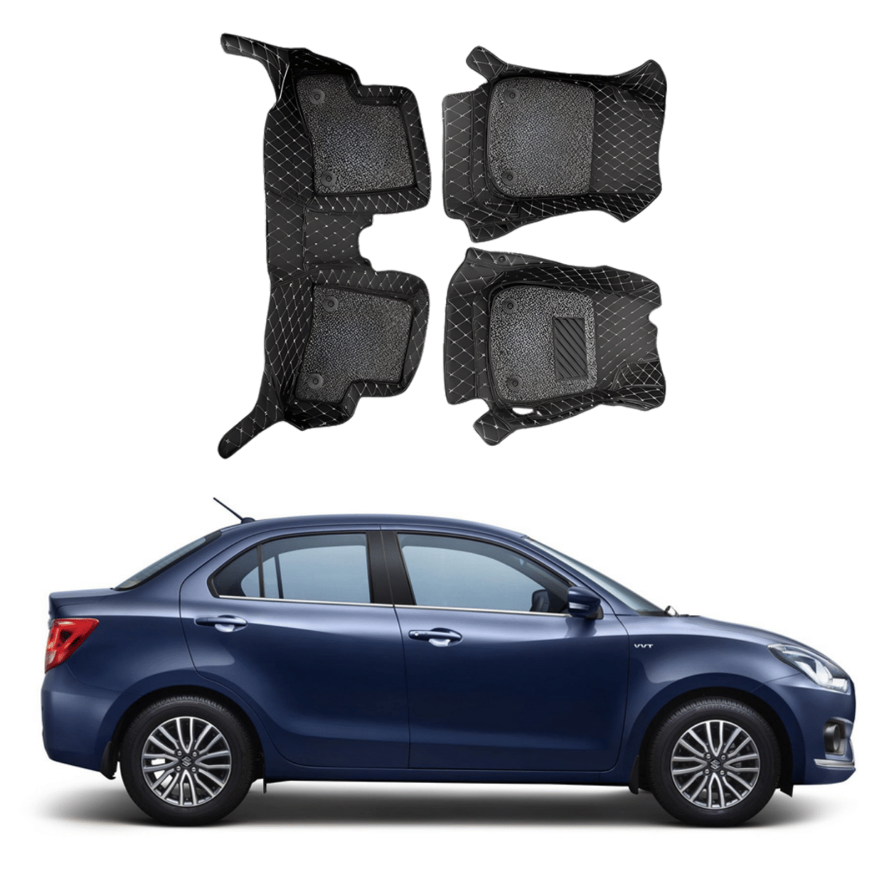 7D car floor mats for Maruti Suzuki Dzire