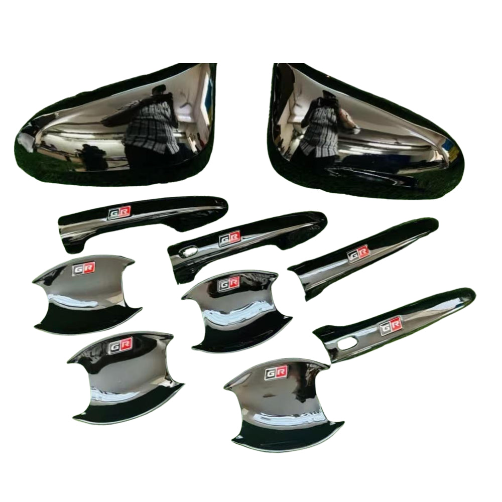 Set of Carbon-Fibre exterior kit on a white background