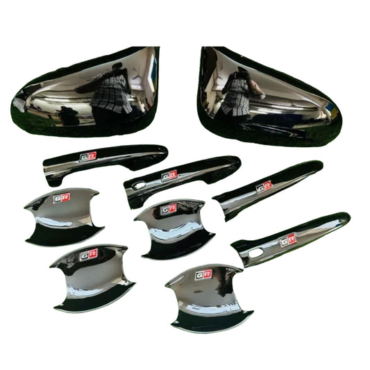 Set of Carbon-Fibre exterior kit on a white background