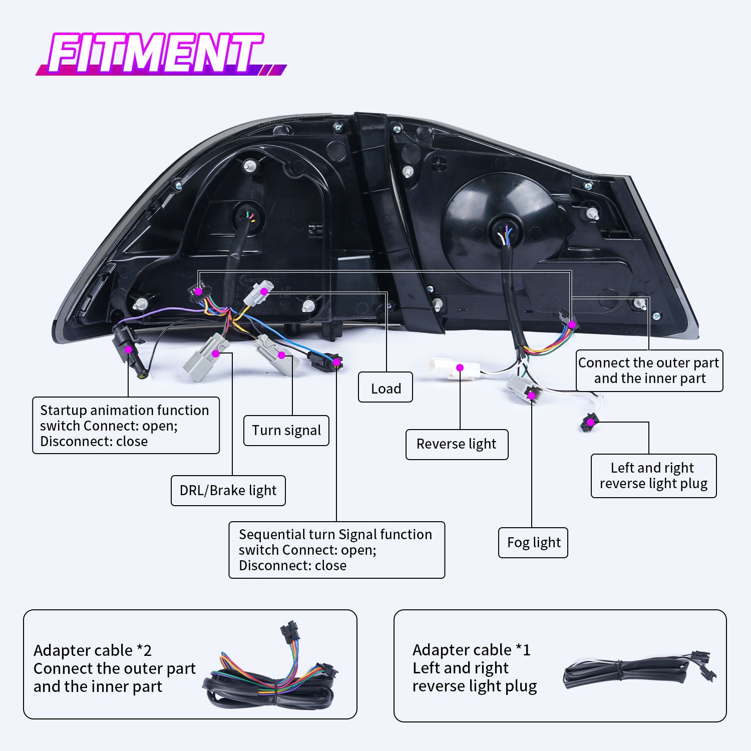 tail light wiring diagram on a white background
