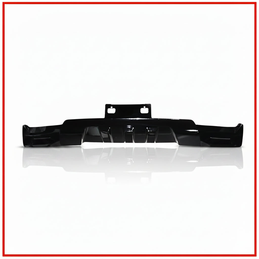 Black bumper skirting on a white background