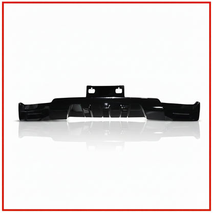 Black bumper skirting on a white background