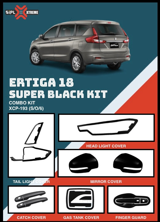 Maruti Suzuki Ertiga 2018-20 Super black finish combo kit