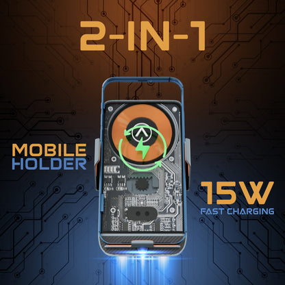 Crystal Watt Dashboard Mount Mobile Holder and Charger