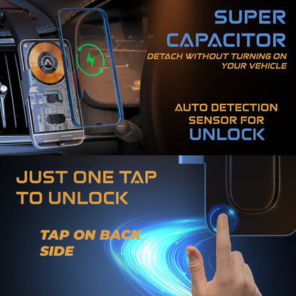Crystal Watt Dashboard Mount Mobile Holder and Charger