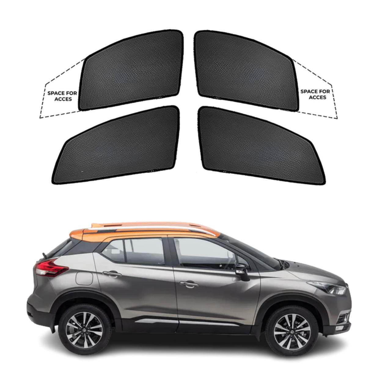 Black Sun shade window for Nissan Kicks
